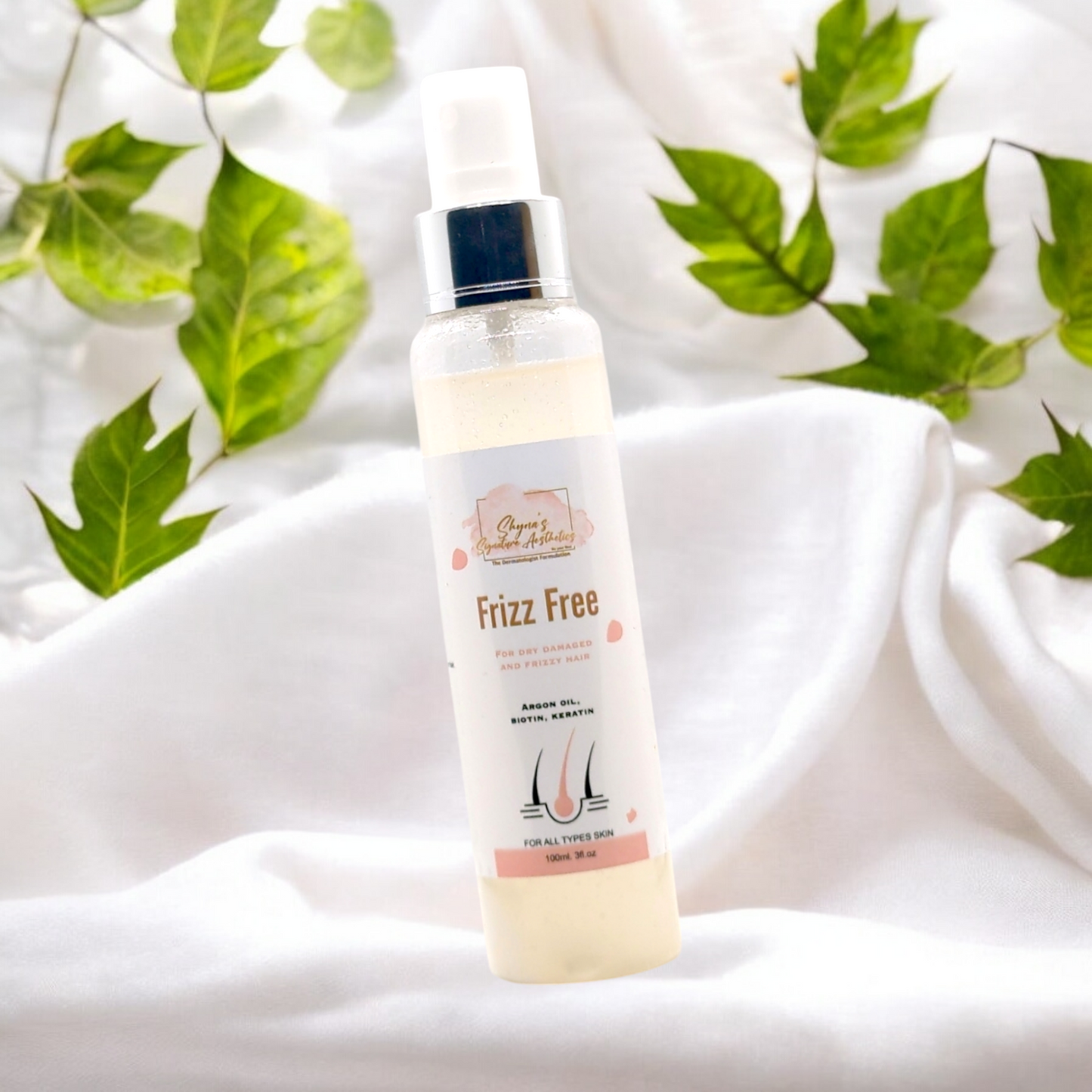 Frizz Free Hair Serum: Keratin & Argan Oil Hair Smoothing Formula